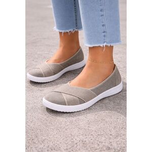 Comfortview Jazlyn Women’s Sage Green Slip On Flats Elastic Comfort Shoes 11